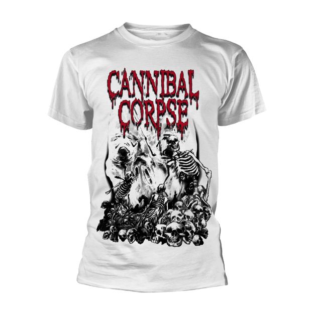 Picture of Cannibal Corpse - Pile of Skulls - White (t-shirt)